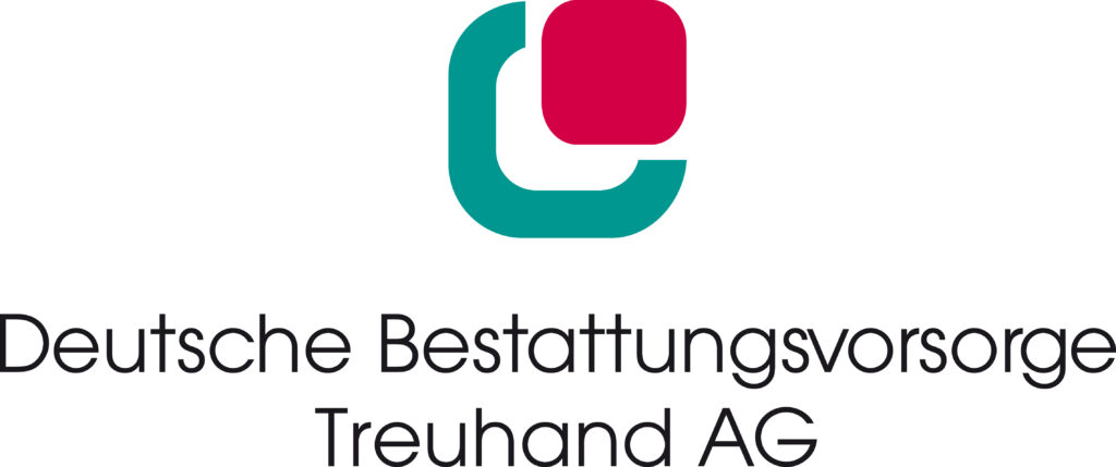 Das Logo der Deutschen Bestattungsvorsorge Treuhand AG zeigt ein grünes und rotes Symbol